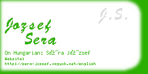 jozsef sera business card